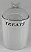 Dog Treats Covered Container - Porcelain - Bone on Lid for Handle