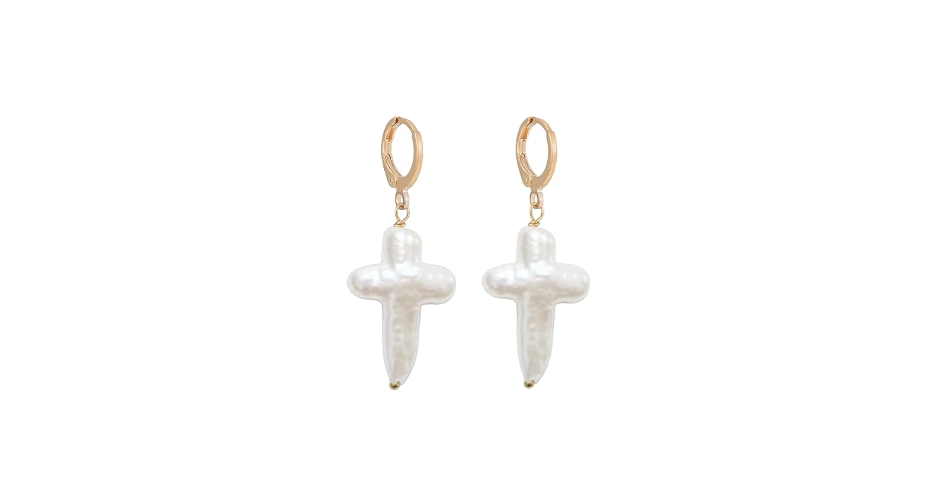 関送込 OHTNYC PEARL CROSS EARRINGS Amazon.com: Iutymu Nature Pearl Cross Earrings Freshwater