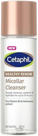 Cetaphil Healthy Renew Anti-Ageing Micellar Cleanser 160ml – Gentle No-Rinse Facial Cleanser for Sensitive Skin, Removes Makeup & Impurities, Hydrating & Soothing Formula