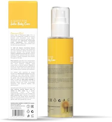 Mamaaura Baby Oil, Yenidoğan ve Hassas Ciltler İçin Besleyici ve Nemlendirici Bebek Yağı, 150 ml - Görsel 4