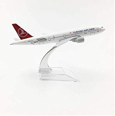 Qids 16CM Turkish Airlines Boeing 777 Airplane Model Turkey B777 Plane Model Alloy Metal Diecast Aircraft Model Toy Plane Gift