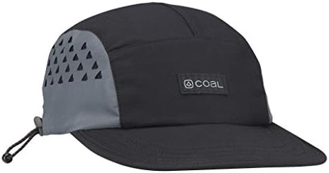 Coal Provo Tech Outdoor 5-Panel Cap - UPF Sun Protection for Cycling, Running, Hiking, Black