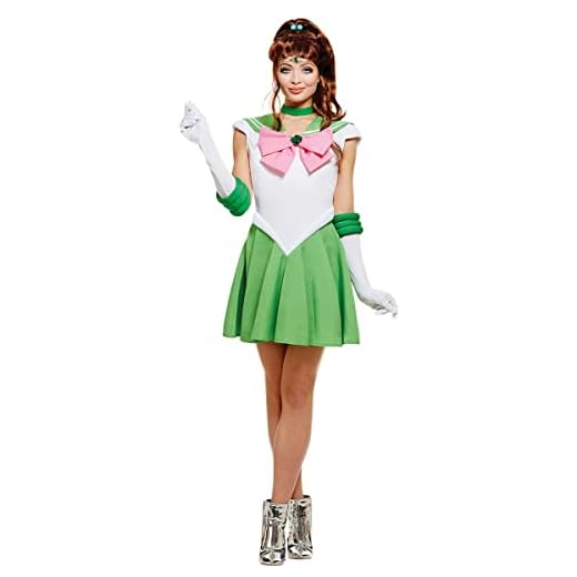 Funidelia | Disfraz de Júpiter - Sailor Moon para mujer Anime, Cosplay, Bunny Tsukino - Disfraz para adultos y divertidos accesorios para Fiestas, Carnaval y Halloween - Talla L - Verde