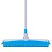 MR.SIGA Soft Bristle Rubber Broom and Squeegee with Telescopic Handle- 12.4" width