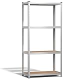 VOUNOT Scaffale Metallo Garage 80x40x160 cm, Scaffali Carichi Pesante, Scaffalature a 4 Ripiani Capacità 700 kg, per Officina, Magazzino, Ufficio
