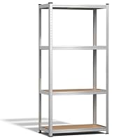 VOUNOT Scaffale Metallo Garage 80x40x160 cm, Scaffali Carichi Pesante, Scaffalature a 4 Ripiani Capacità 700 kg, per Officina, Magazzino, Ufficio