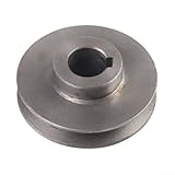 Poulie à courroie de type V - Arbre de moteur à rainure unique - En fonte - Remplacement pour outils électriques, compresseur d'air et pompe à air (19 x 100)