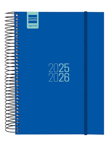 Finocam - Agenda Espir Curso 2025 2026 1 Día Página Septiembre 2025- Agosto 2026 (12 meses) Azul Español