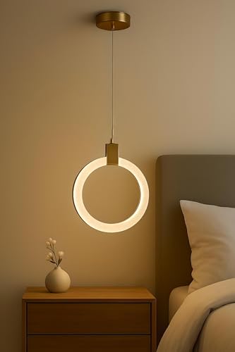 Image of FILLISKA 3 in1 Colour Changing LED Luxurious Hanging /Pendant Light (Acrylic Crystal Gold-MX74)