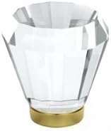 Emtek Brookmont Crystal Knob as Clear Available in 3 Sizes and 10 Base Finishes - 86397US15A - (Dimension 1 1/4") - Pewter (US15A)