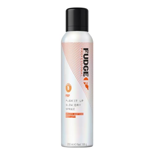 Fudge Professional Mirror Gloss Pre-Blow Dry Spray – Heat Protection up to 232°C, High Shine Finish & Frizz Control for Smooth, Glossy Hair, 150ml