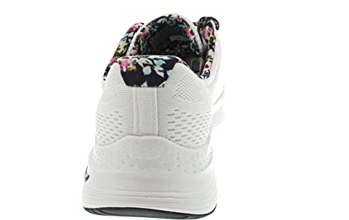 Skechers Women's Arch FIT Sneaker, White Mesh Multi Trim, 6.5