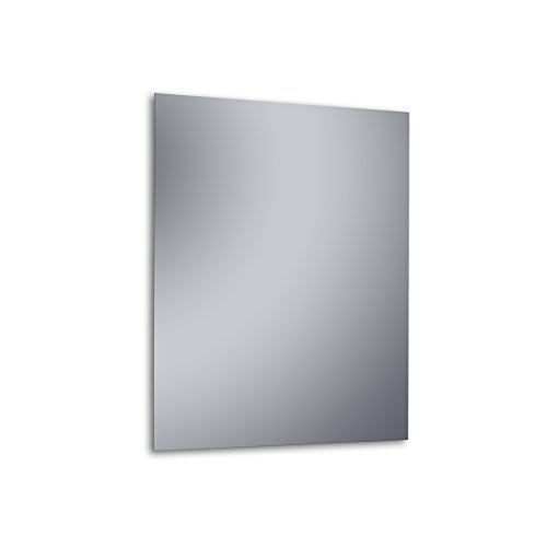 Kristaled Basic “L” 50x70 cm (Colgador Especial focos Pinza) Espejo, Cristal, Plateado, 50x80x2.5 cm