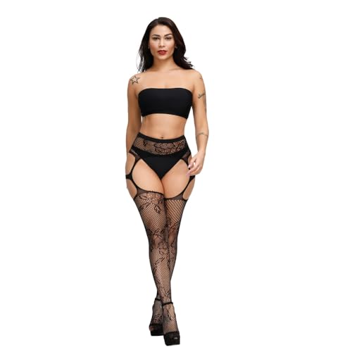 Image of Fishnet Stockings For Women High Waisted Fishnet Tights Sexy Wide Mesh Fishnet Stockings
