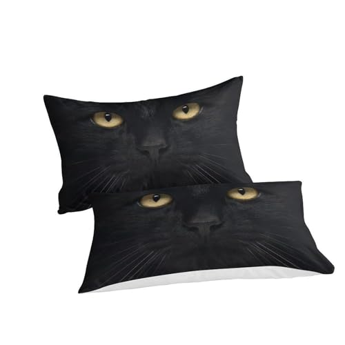 Housse de couette chat 3D microfibre facile à laver sans repassage 200x200 - 3