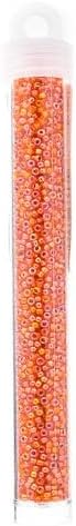 Miyuki Seed Bead 11/0 APX.22g - Lt.Orange Silver Lined AB Japanese Glass Seed Beads
