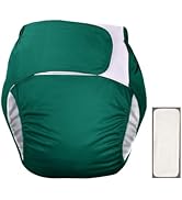 DEEYOTA Adult Velcro Cloth Diaper with a Diaper,Incontinence Diaper Cover,Incontinence Protection...
