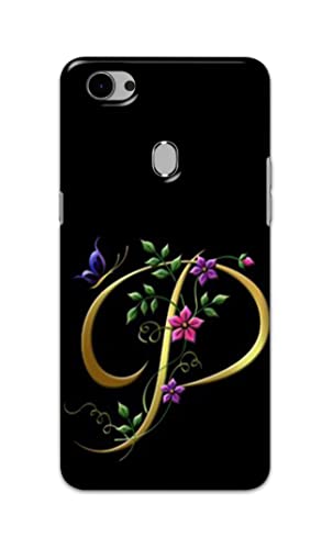 Image of Printed Hard Back Cover Case for Oppo F7 Back Cover (Alphabet P) -1803