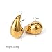 Chunky Gold Earrings Dupes for Women Trendy 14K Gold Plated Earring Lightweight Waterdrop Hollow Hoop Hypoallergenic Earrings Fashion Jewelry Gifts for Women