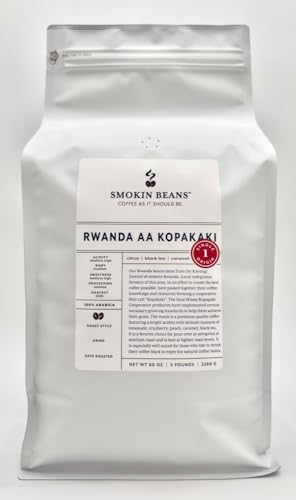 Smokin Beans 5-Pound Africa Rwanda Aa Café en Grano Tostado Medio miniatura 1