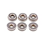 Genérico Casquillos SHS de Acero, 6mm, Set de 6 Piezas, Plata, para Gearbox estándar eléctrico de Airsoft