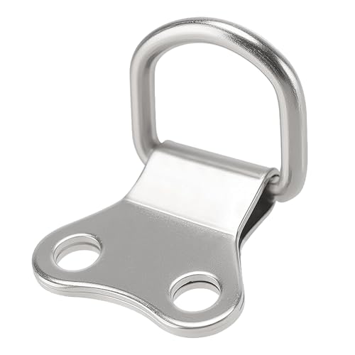 JIAYUET 100 PCS Heavy Duty D Rings Picture Hanging, D Rings Photo Hangers Hooks Double Hole with Screws for Artwork Poster Canvases Frame, 22 x 35mm