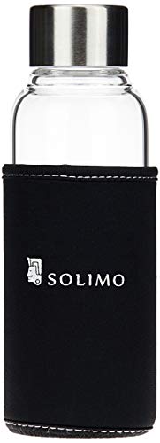 Image of Amazon Brand - Solimo SOL-HK-BRGN20-VV Stainless Steel Bottle, 450ml, 1 Water Bottle, Black