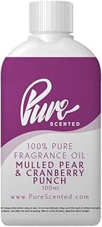 "100ml Mulled Pear & Cranberry Punch Fragrance Oil - Suitable for Candles, Soaps, Slime, diffusers, Cosmetics, Wax Melts"