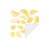 AQQA Bandana Echarpes Crisp Delicious Snacks Chips de pommes de terre Echarpes carrées Motif polyvalent Hankercheif Pour Adultes Enfants 22 'X 22' Paquet Unique