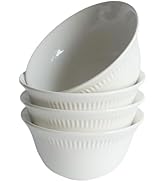 TUSIMI 22/42 OZ Ceramic Bowls Set of 4 - Soup Bowls, Cereal Bowl, 6 inch Bowls Set for Kitchen, S...