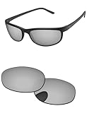 PapaViva Verres de rechange compatibles avec lunettes de soleil Ray Ban Predator 2 RB2027 62 mm Chrome Argent Non polarisés