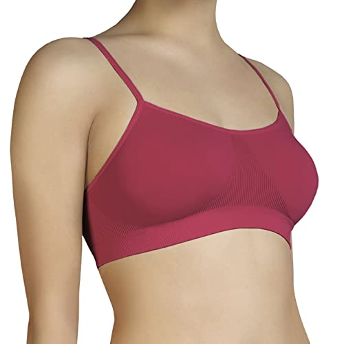 Annes styling Sujetador invisible sin costuras para mujer, sin aros, soporte superior para segunda piel, ajuste cómodo, sin relleno, S-M