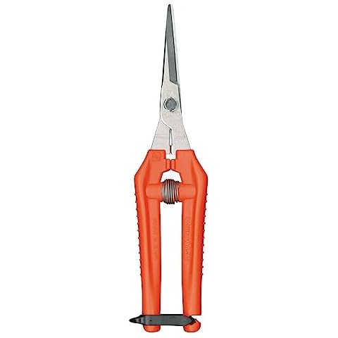 CHIKAMASA TP-530S Professional gardening shears/scissors for harvesting vegetables, fruit, trimming plants and excellent for small stem-thinning inside closed spaces. Cover