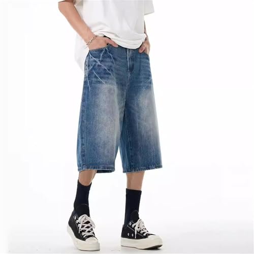 Shorts de mezclilla anchos baggy para hombre estilo skate miniatura 6