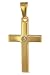 Produktbild trendor Kreuz-Anhänger mit Zirkonia 19 mm Gelbgold 750 / 18K Damen Anhänger Gold, Kreuzanhänger Echtgold, zauberhafte Geschenkidee, Damenschmuck aus Gold 75450