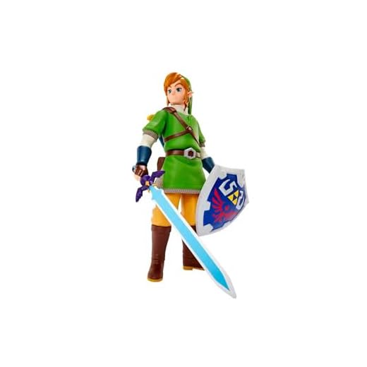 Nintendo Zelda – Figura Link de 50 cm – Link Tiene hasta 7 Puntos de Articulación – Juguete Niños 3 Años +