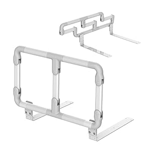 Bedrails voor Oudere Volwassenen, Medisch Verstelbare Opklapbare Bedhulphendel en Handbescherming Handgreep bar bar Veiligheid, inklapbare onder Matras Bed Steunstang Stok voor Senioren