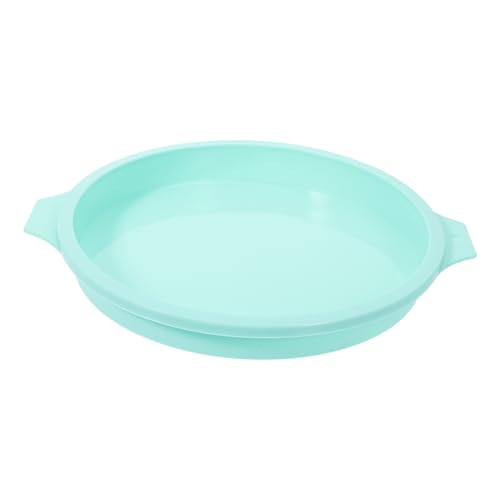 STOBAZA Round Silicone Cake Pan Bakeware Non Stick Baking Molds for Pizza Pancakes Brownies More Dishwasher Reusable Green