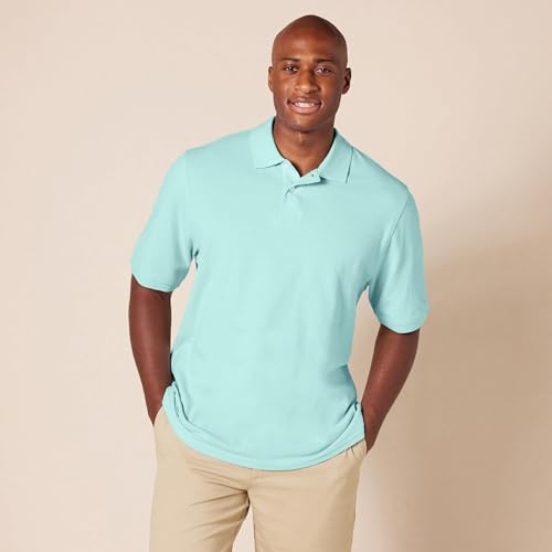 image for Amazon Essentials Men's Regular-Fit Cotton Pique Polo Shirt (Available