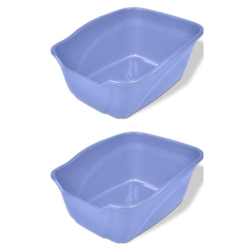 VanNess Plastics High-Sides Cat Litter Pan Blue, Size...