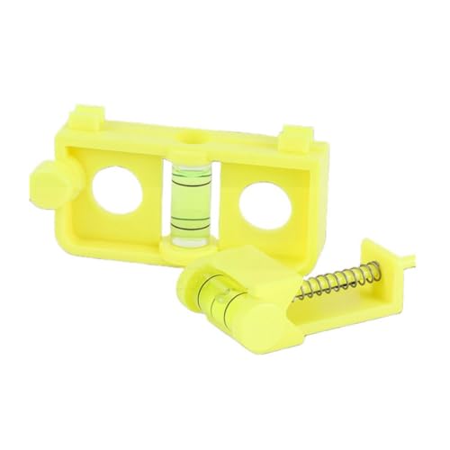 Vibsky Livella a bolla per accordatura e montaggio dell'arco composto, livello di stringa in ABS giallo arancione per allineamento di nock e mirino, 1 set