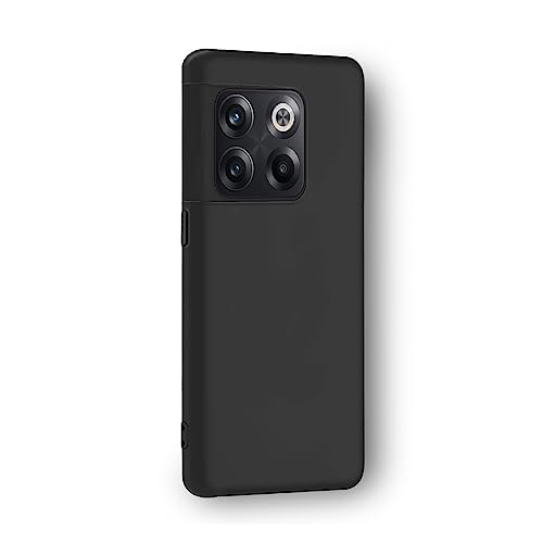 Image of Amazon Brand - Solimo Protection Matte Finished Back Cover Case for OnePlus 10T | Rubberized TPU | Slim Thin Soft Matte Flexible Matte Touch Shockproof - Matte Black