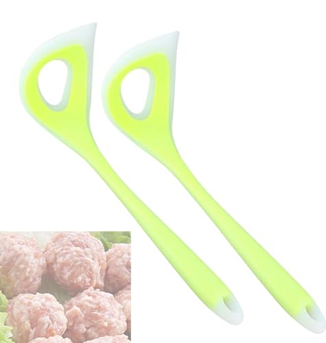 2 Pieces Meatball Maker, Scoop Ball Maker Non-Stick Meatball Maker Meat Baller Spoon, Fish Ball Spoon with Comfortable Practical Meatball Making Tool