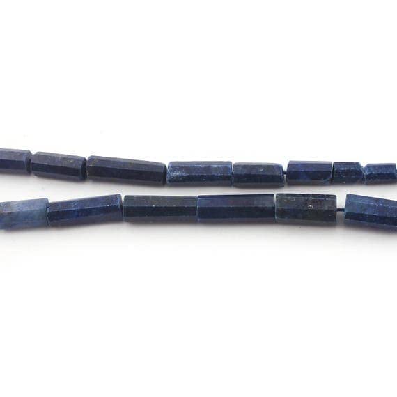 Lapis lazuli perles tubes facettées pour fabriquer vos bijoux d'été et colliers bohèmes