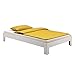 IDIMEX Lit futon Thomas Couchage Double 140 x 190 cm 2 Places / 2 Personnes, en pin Massif lasuré Blanc
