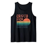 Rétro Vintage Crypto Rich, Cash pauvre pour investisseurs de crypto Débardeur
