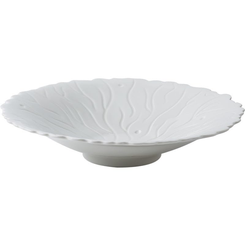Platos para La Cena Platos De Postre Plato De Porcelana Blanca Plato con Borde En Relieve Creativo Plato Hondo De Restaurante Plato De Pasta De Hotel Platos Platos De CER，9inch