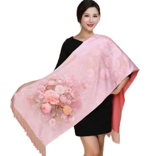 Foulard en soie femme automne long châle doux idéal pour sublimer vos tenues de bureau