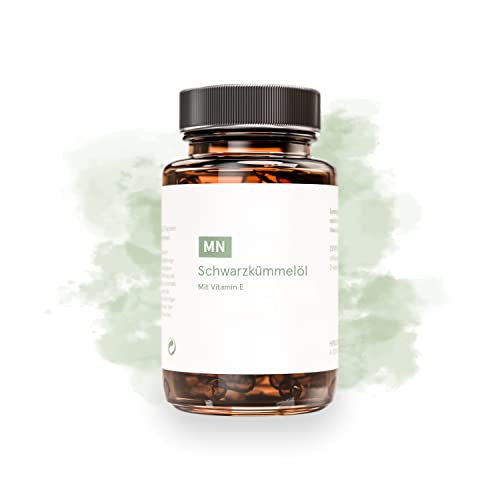 Schwarzkümmelöl Kapseln kaltgepresst & naturbelassen | 500mg pro Kapsel | Hochdosiertes ägyptisches Schwarzkümmelöl - Omega-6 Fettsäurequelle | 100% naturrein | Apothekenqualität