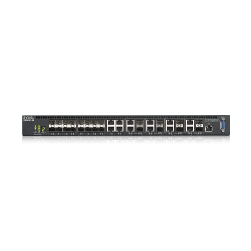 Zyxel XS3800 28 Commutateur C2+ Géré 4 x 10GBase T + 16 x 10 Gigabit SFP+ + 8 x combo 10 gigabits SFP+ Montable sur rack - vue 6